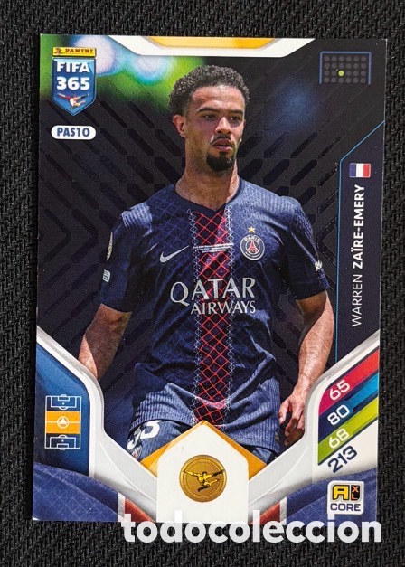 Coleccionismo cromos antiguos: PAS 10 Zaire Emery PSG FIFA 365 Adrenalyn
