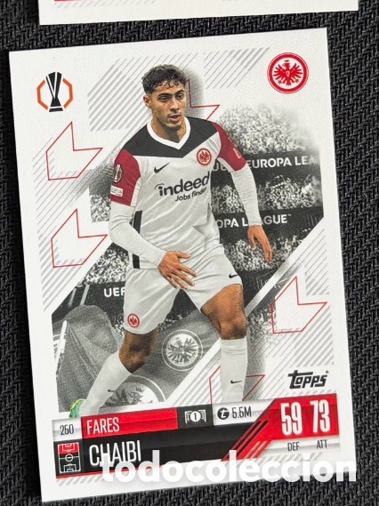 Coleccionismo cromos antiguos: 250 Chaibi Eintracht Frankfurt Colecci&oacute;n match attax TOPPS 2024 2025