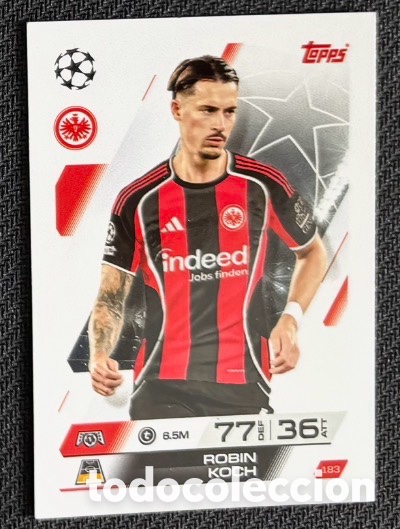 Coleccionismo cromos antiguos: 183 Koch Eintracht Frankfurt Colecci&oacute;n match attax TOPPS 2025 2026