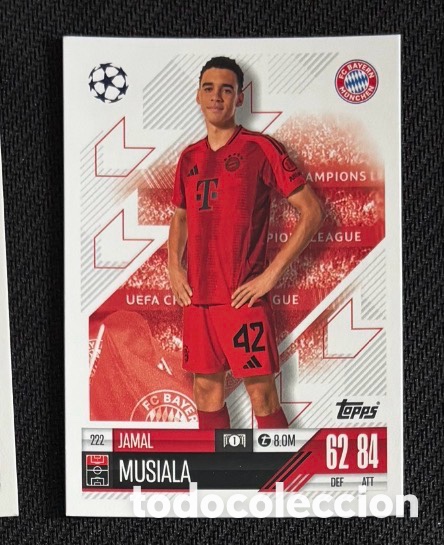 Coleccionismo cromos antiguos: 222 Musiala Bayern M&uacute;nich Colecci&oacute;n match attax TOPPS 2024 2025