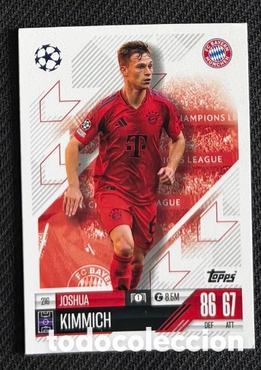 Coleccionismo cromos antiguos: 216 Kimmich Bayern M&uacute;nich Colecci&oacute;n match attax TOPPS 2024 2025