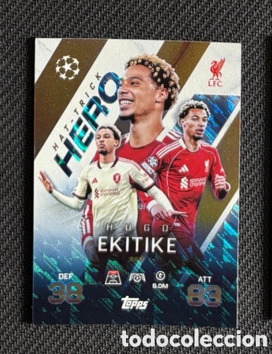 Coleccionismo cromos antiguos: Hat-Trick Hero Match Attax Champions League BAYERN EKITIKE LIVERPOOL