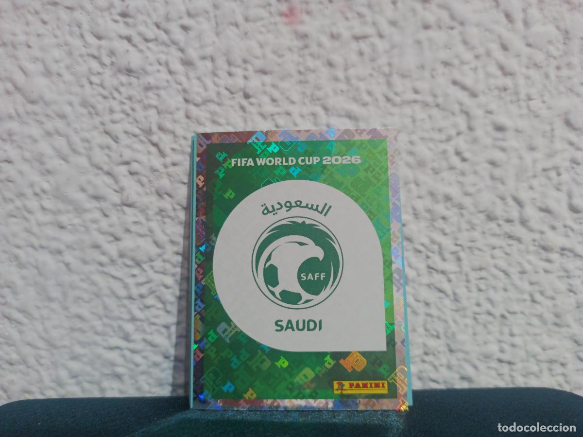 Collectable Antique Stickers: KSA 1 ESCUDO BASE SAUDI ARABIA CROMO MUNDIAL STICKERS 2026 26