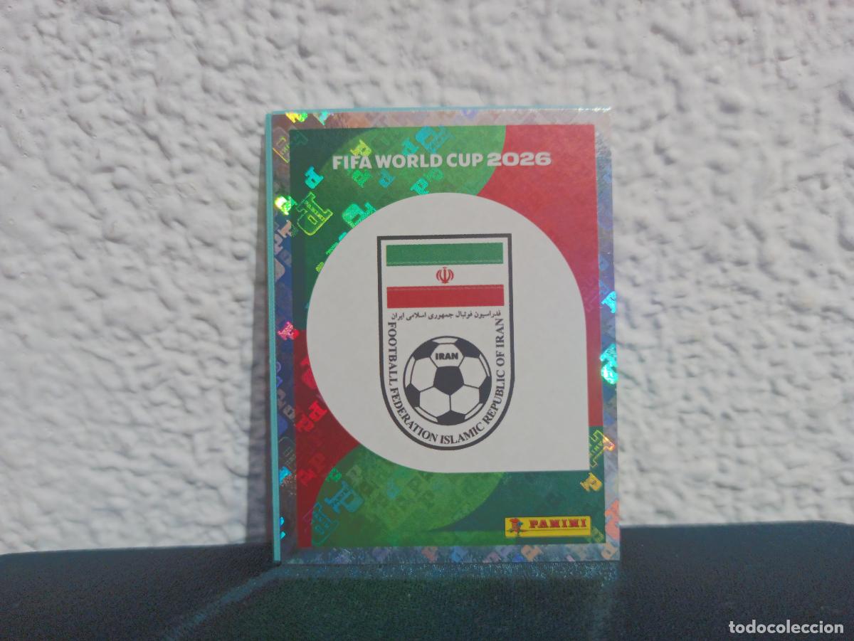 Sammeln alte Sammelbilder: IRN 1 ESCUDO BASE IRAN CROMO MUNDIAL STICKERS 2026 26