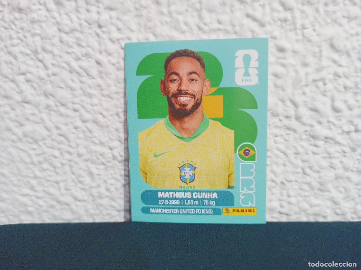 Collectionnisme Cartes &agrave; collectionner anciennes: BRA 17 MATHEUS CUNHA BASE BRAZIL CROMO MUNDIAL STICKERS 2026 26