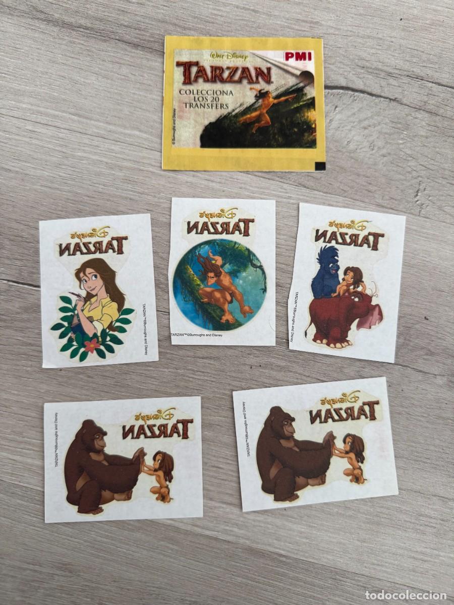 Coleccionismo cromos antiguos: 5 cromos Tarz&aacute;n PMI Pascual Disney + sobre sin abrir