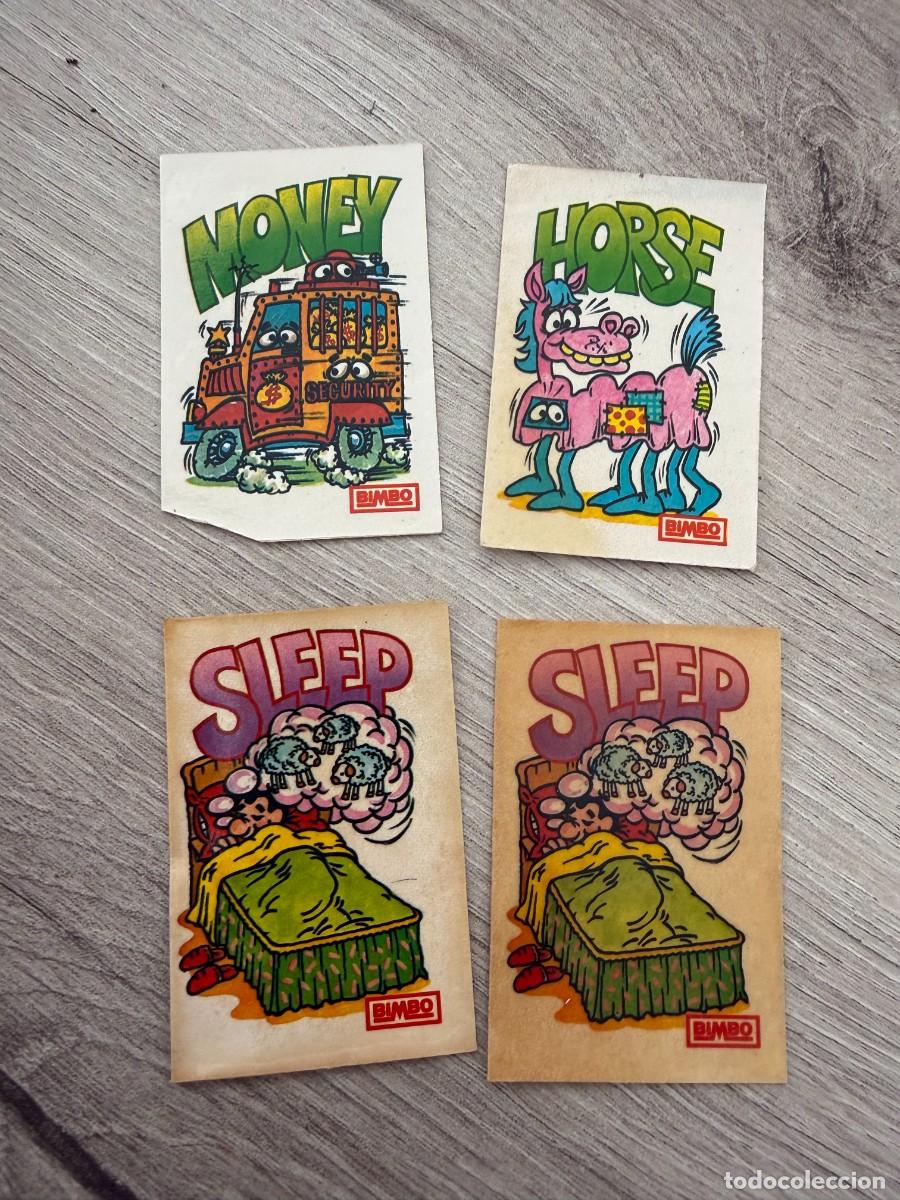 Coleccionismo cromos antiguos: 4 cromos Aprende Ingl&eacute;s con Bimbo - 12, 17, 19 y 19