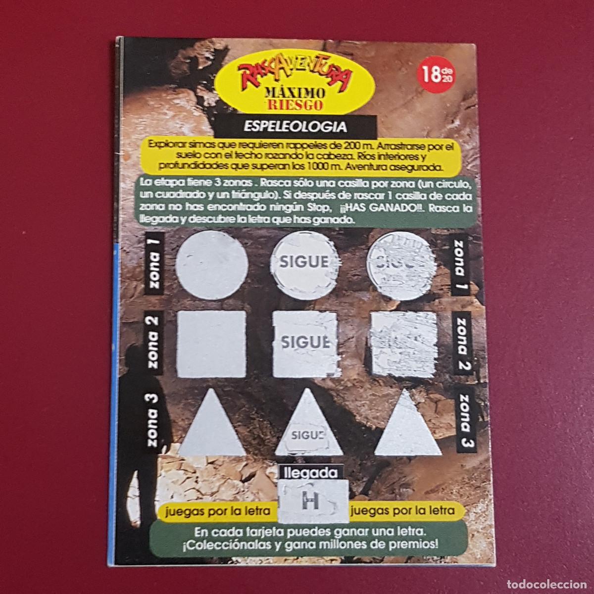Coleccionismo cromos antiguos: MATUTANO - RASCAVENTURA - MAXIMO RIESGO - 18 ESPELEOLOGIA