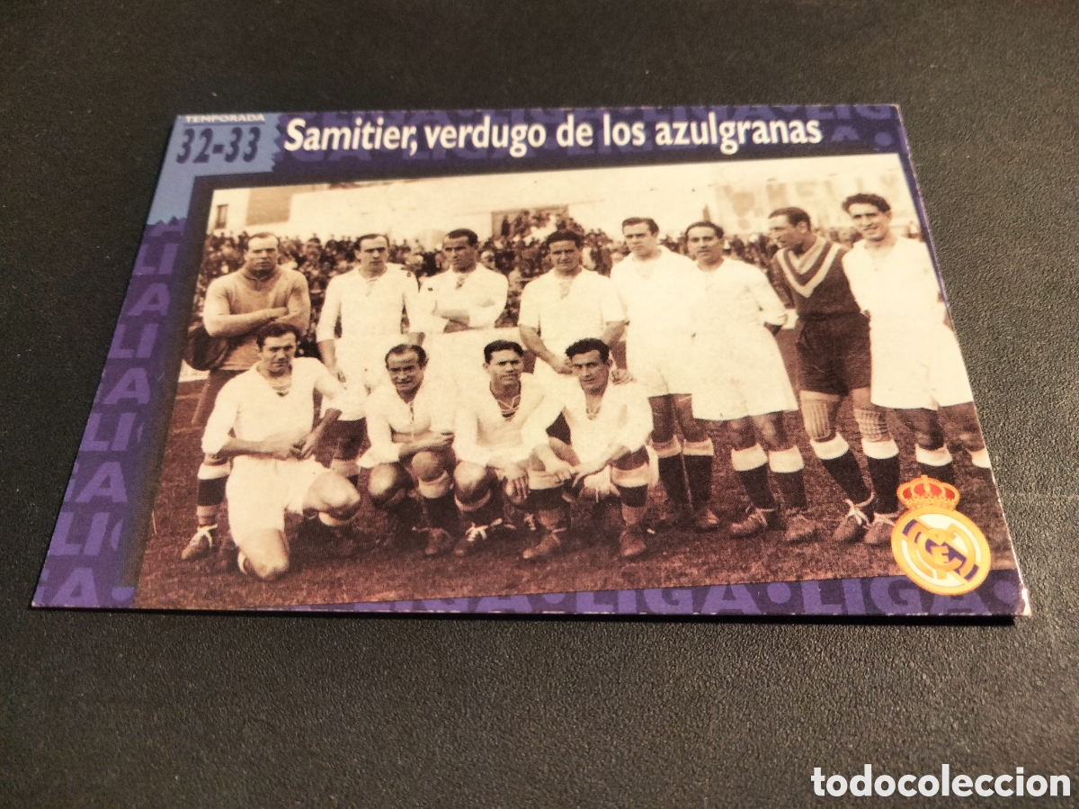 Coleccionismo cromos antiguos: REAL MADRID ORO # 30 SAMITIER VERDUGO DE LOS AZULGRANAS 1932/33 FICHA 1902/1996 MAGIC BOX