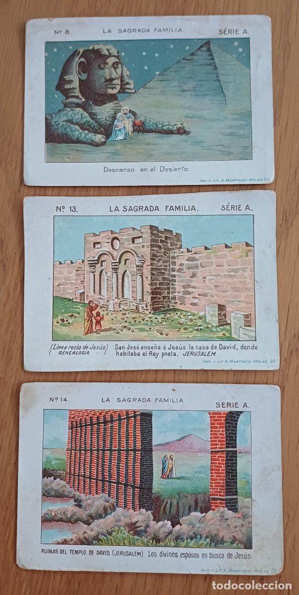 Coleccionismo cromos antiguos: 3 cromos La Sagrada Familia, Chocolates A. Sol&eacute; Alsina