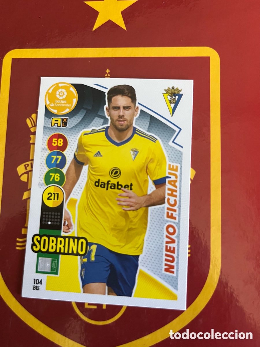 Coleccionismo cromos antiguos: 104 BIS SOBRINO NUEVO FICHAJE ADRENALYN 2020 2021 20 21 C&Aacute;DIZ CF