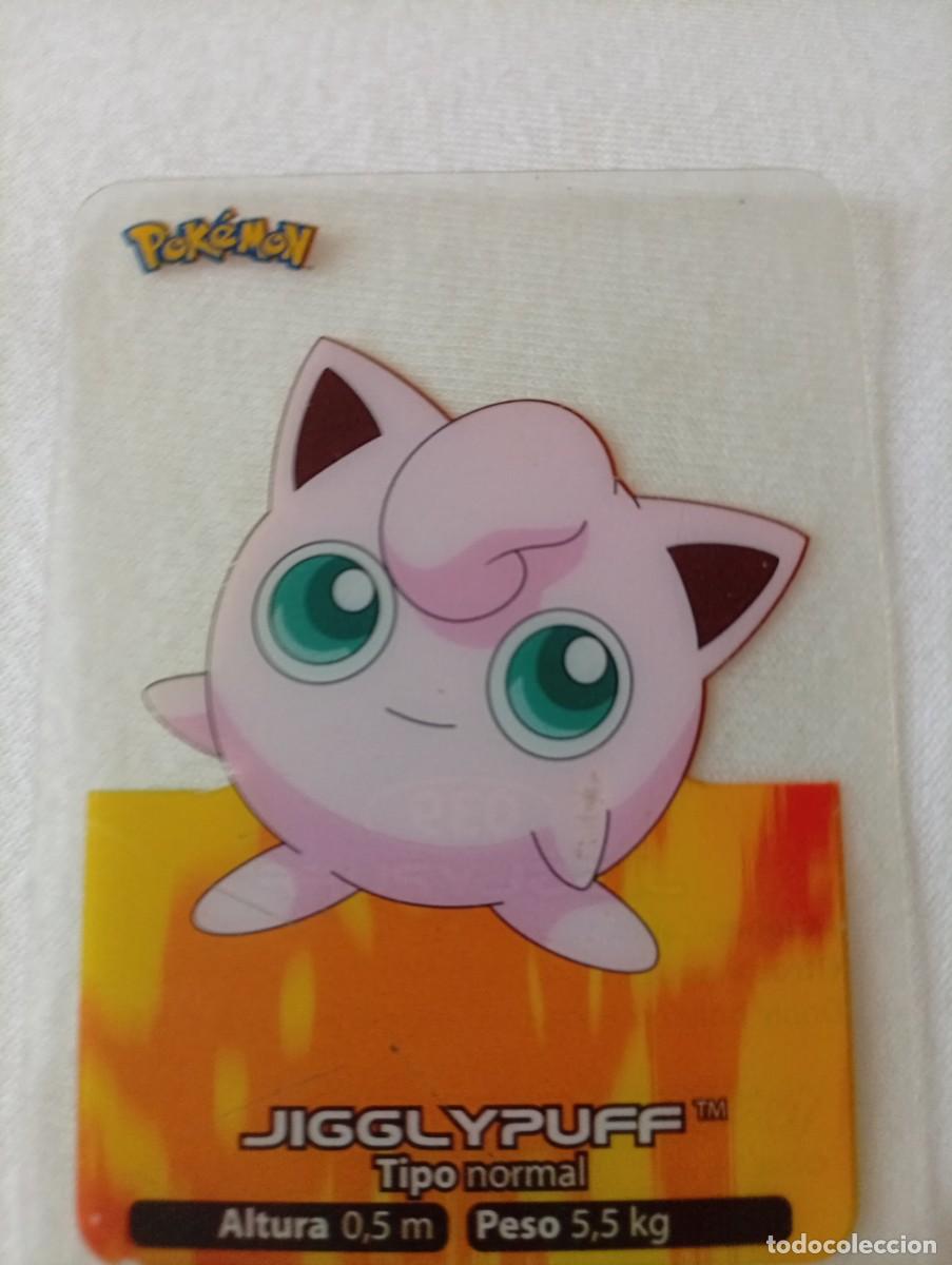 Collezionismo Figurine antiche: Carta coleccionable de Jigglypuff, n&uacute;mero 039 de la serie Lamincard. rayada en reverso - Ilustraci&oacute;n
