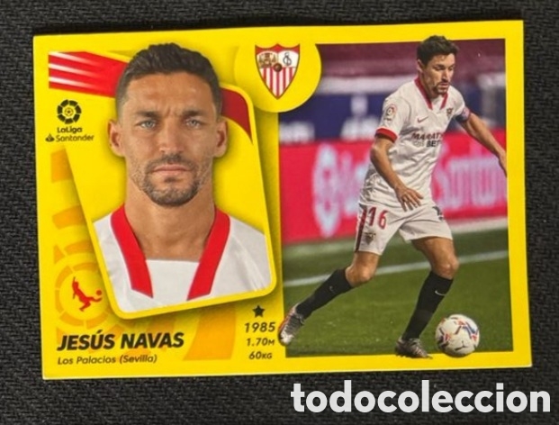 Coleccionismo cromos antiguos: Jesus Navas Panini Liga Este 2021 2022 Sevilla FC