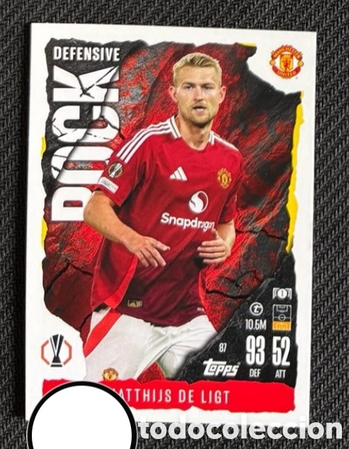 Coleccionismo cromos antiguos: De Ligt Manchester United Rock Topps Match Attax Extra 2024 2025