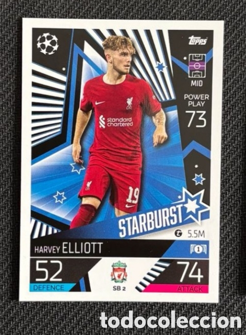 Coleccionismo cromos antiguos: SB 2 LIVERPOOL ELLIOT Topps Match Attax Extra 2022/23
