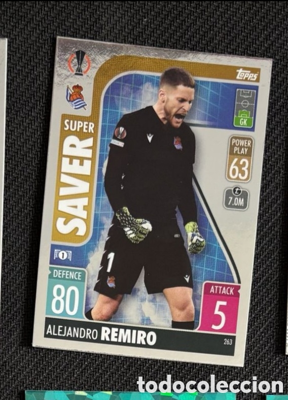 Coleccionismo cromos antiguos: Remiro Real sociedad Super Saver Topps Match Attax Champions League 2021/22