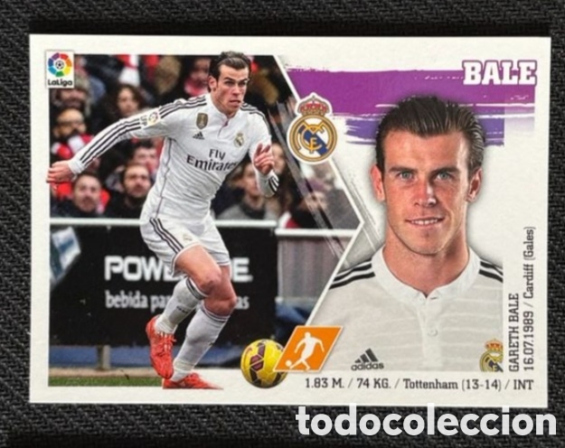 Coleccionismo cromos antiguos: 17 Gareth Bale Real Madrid Panini Liga Este 2015-16