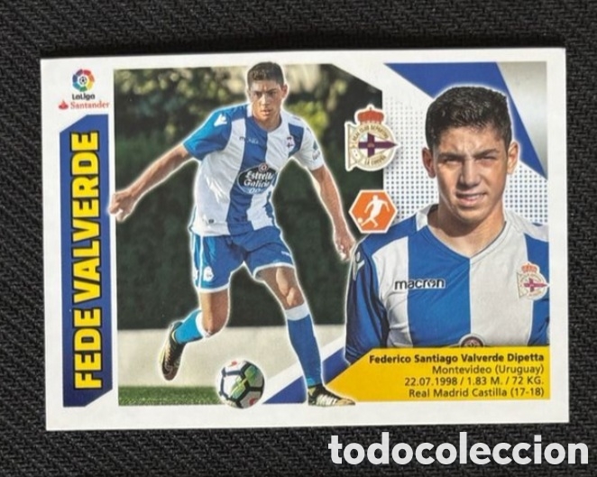 Coleccionismo cromos antiguos: Valverde Deportivo de la Coru&ntilde;a Liga Este 2017-2018