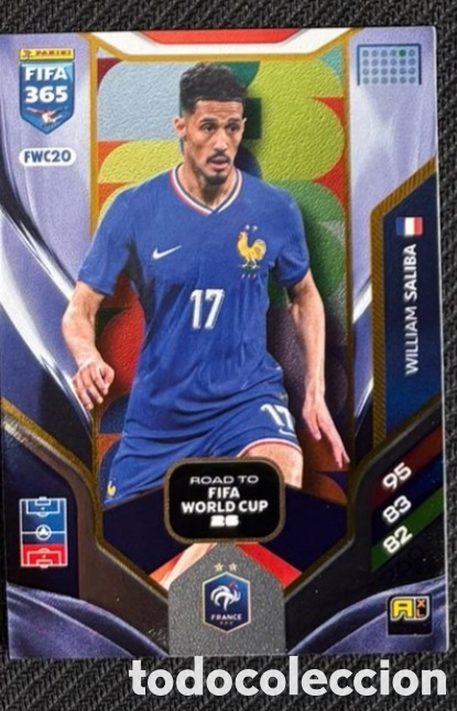 Coleccionismo cromos antiguos: Saliba Francia Carta FIFA 365 Road to FIFA World Cup