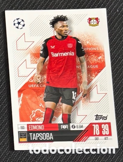 Coleccionismo cromos antiguos: 193 Tapsoba Leverkusen Colecci&oacute;n match attax TOPPS 2024 2025