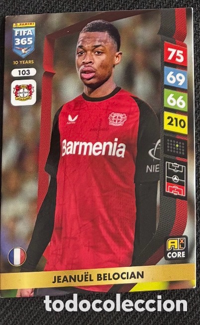 Coleccionismo cromos antiguos: 103 Belocian Leverkusen Adrenalyn XL FIFA 365 2025