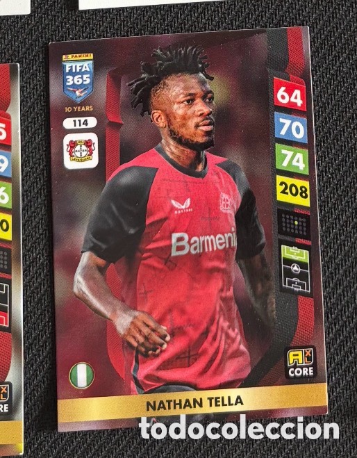Coleccionismo cromos antiguos: 114 Tella Leverkusen Adrenalyn XL FIFA 365 2025