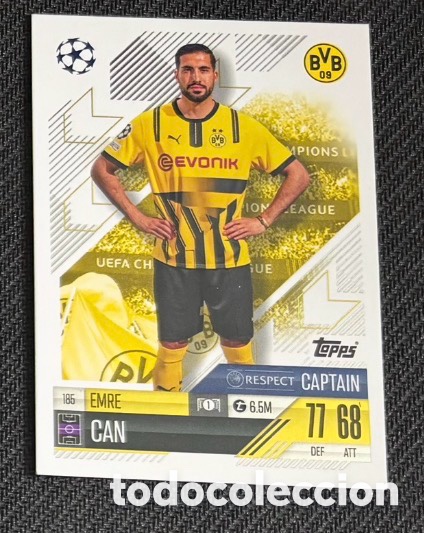 Coleccionismo cromos antiguos: 185 Emre Can Dortmund Colecci&oacute;n match attax TOPPS 2024 2025