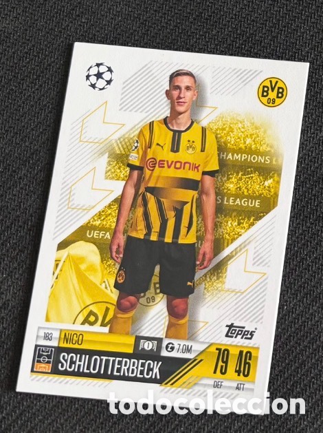 Coleccionismo cromos antiguos: 183 Scholotterbeck Dortmund Colecci&oacute;n match attax TOPPS 2024 2025
