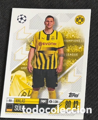 Coleccionismo cromos antiguos: 184 Sule Dortmund Colecci&oacute;n match attax TOPPS 2024 2025