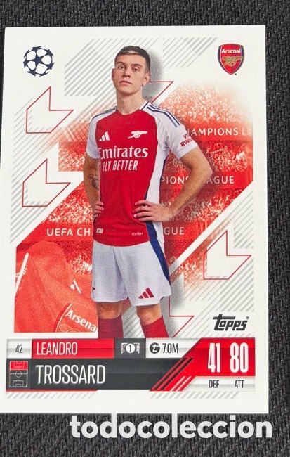 Coleccionismo cromos antiguos: 42 Trossard Arsenal Colecci&oacute;n match attax TOPPS 2024 2025