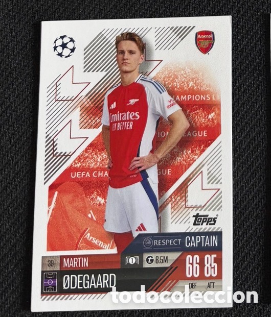 Coleccionismo cromos antiguos: 39 Odegaard Arsenal Colecci&oacute;n match attax TOPPS 2024 2025