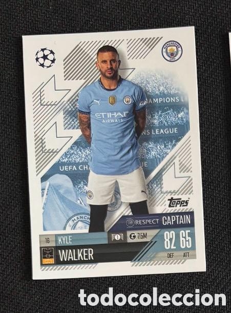 Collectable Antique Stickers: 16 Kyle Walker Manchester City Colecci&oacute;n match attax TOPPS 2024 2025