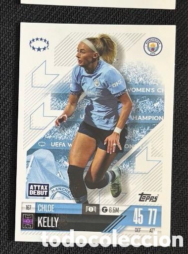 Collectable Antique Stickers: 167 Chloe Kelly Manchester City Colecci&oacute;n match attax TOPPS 2024 2025