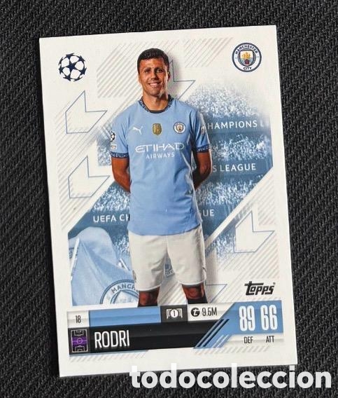 Collectable Antique Stickers: 18 Rodri Manchester City Colecci&oacute;n match attax TOPPS 2024 2025