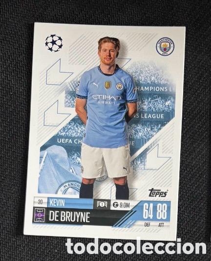 Coleccionismo cromos antiguos: 20 De Bruyne Manchester City Colecci&oacute;n match attax TOPPS 2024 2025
