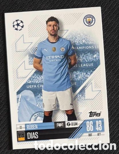 Coleccionismo cromos antiguos: 12 Rub&eacute;n Dias Manchester City Colecci&oacute;n match attax TOPPS 2024 2025
