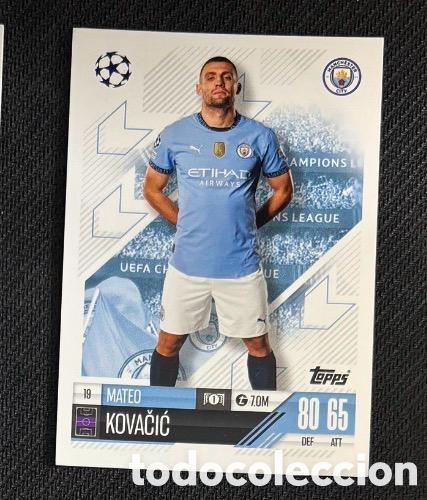 Coleccionismo cromos antiguos: 19 Kovacic Manchester City Colecci&oacute;n match attax TOPPS 2024 2025