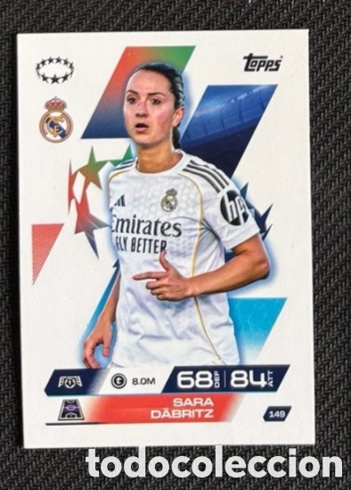 Coleccionismo cromos antiguos: 149 Sara Dravitz Real Madrid Topps Match Attax Extra 2025 2026