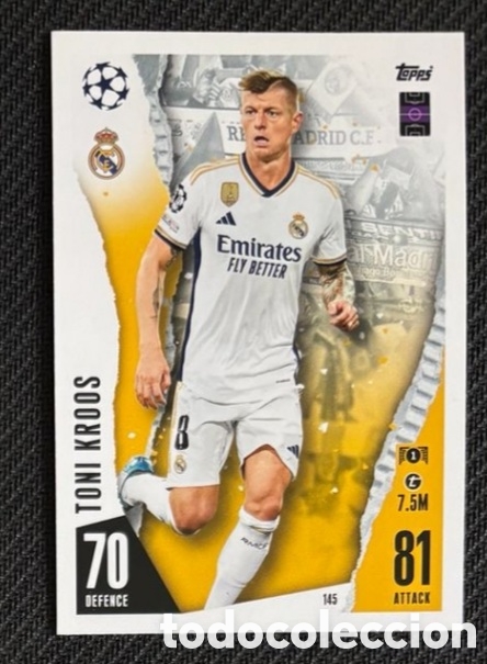 Coleccionismo cromos antiguos: 145 Toni Kroos Real Madrid Topps Match Attax UEFA Champions League 2023-24