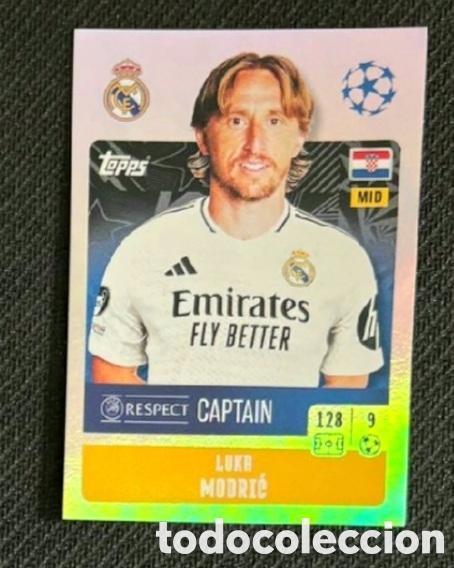 Coleccionismo cromos antiguos: Modric Captain Real Madrid Topps Champions League Stickers 2024/25