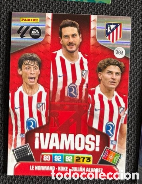 Coleccionismo cromos antiguos: 363 VAMOS ATLETICO DE MADRID Panini Adrenalyn XL La Liga 2024-2025