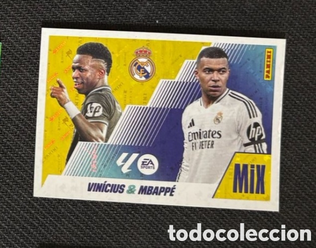 Coleccionismo cromos antiguos: VINICIUS VINI JR MBAPPE REAL MADRID Mix Panini Liga Este 2025-2026