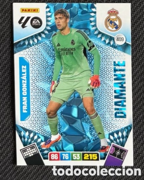 Coleccionismo cromos antiguos: 409 FRAN GONZALEZ DIAMANTE REAL MADRID Adrenalyn XL Liga 2025 2026
