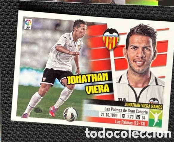 Coleccionismo cromos antiguos: Jonathan Viera Valencia Panini Liga Este 2013-14