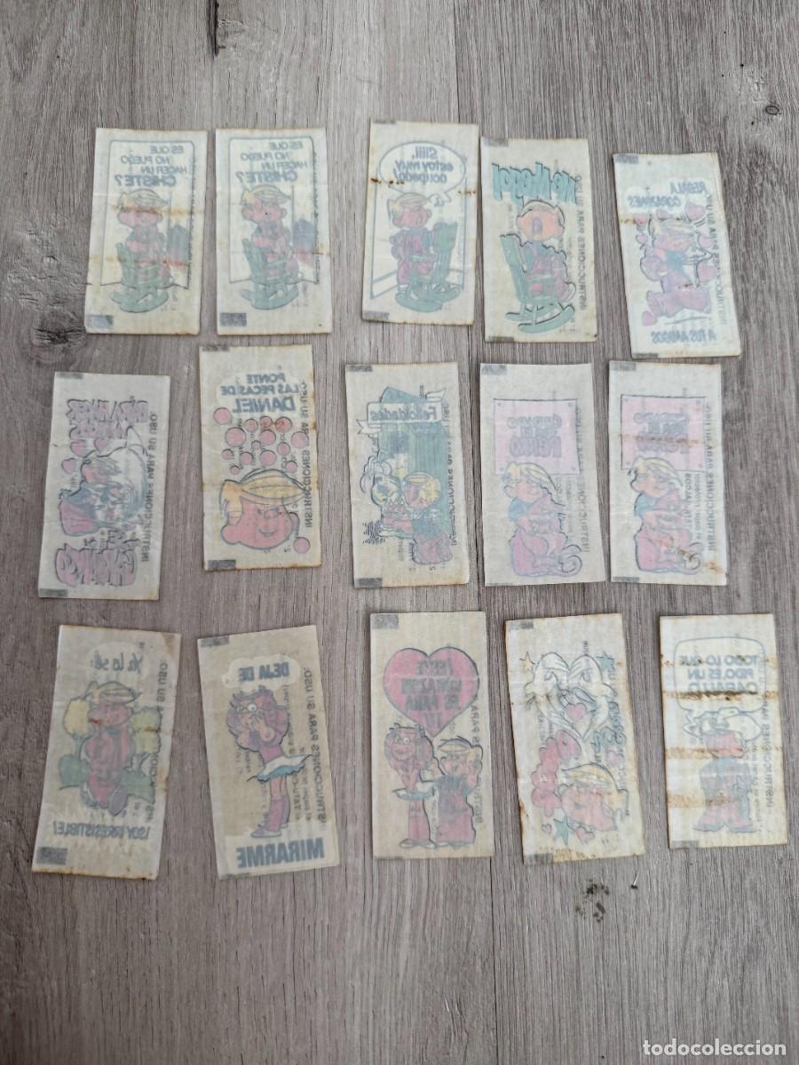 Coleccionismo cromos antiguos: 15 cromos calcoman&iacute;as chicle Daniel el Travieso de Dunkin