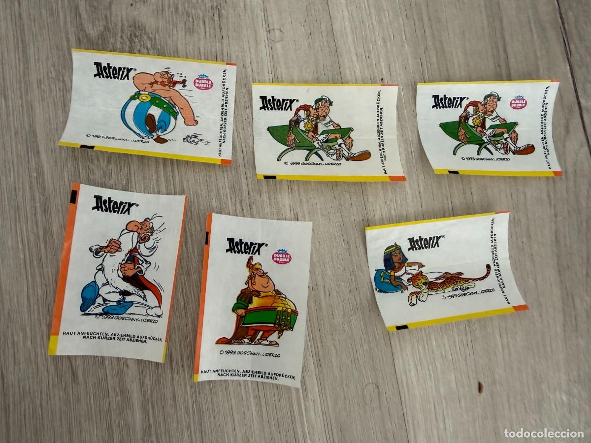 Coleccionismo cromos antiguos: 6 cromos chicle Ast&eacute;rix y Ob&eacute;lix Fleer Dubble Bubble