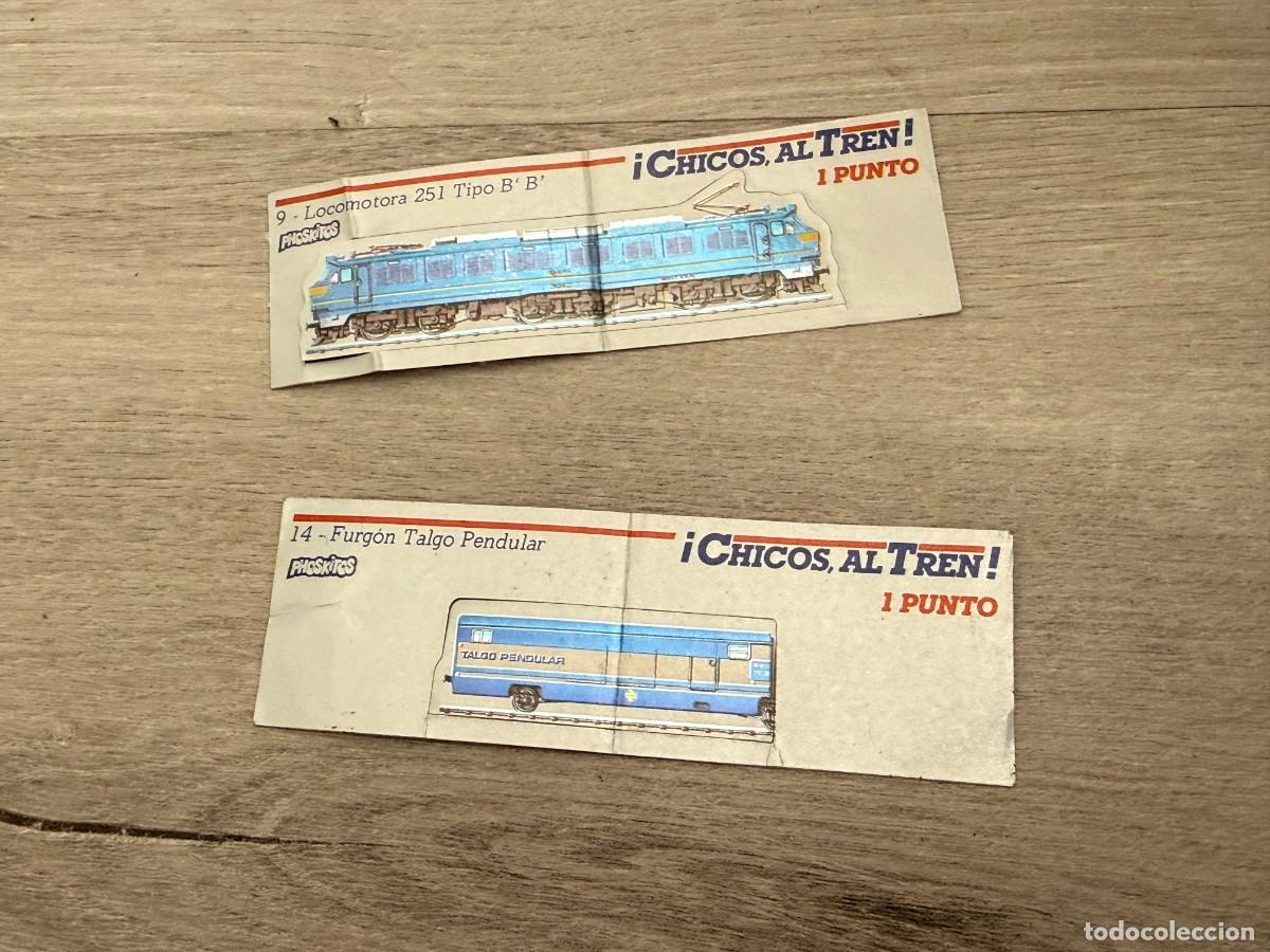 Coleccionismo cromos antiguos: 2 cromos &iexcl;Chicos al Tren! de Phoskitos 9 y 14