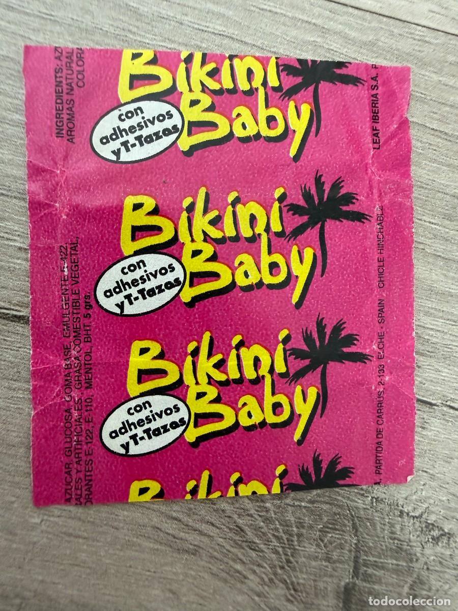 Coleccionismo cromos antiguos: Envoltorio chicles Bikini Baby de fresa - Dunkin
