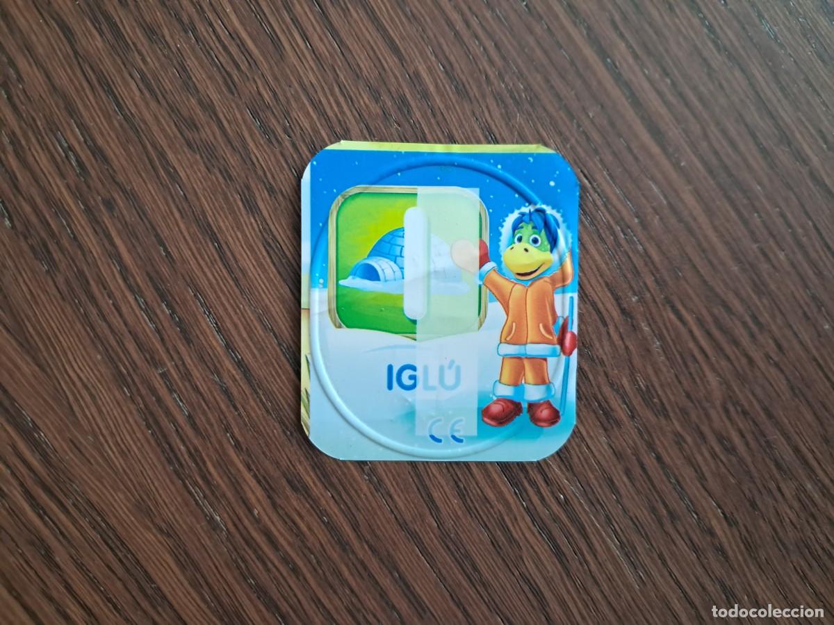 Coleccionismo cromos antiguos: CROMO TAPA DANONINO PETIT DINO DANONE IGL&Uacute; ABECEDARIO LETRA I
