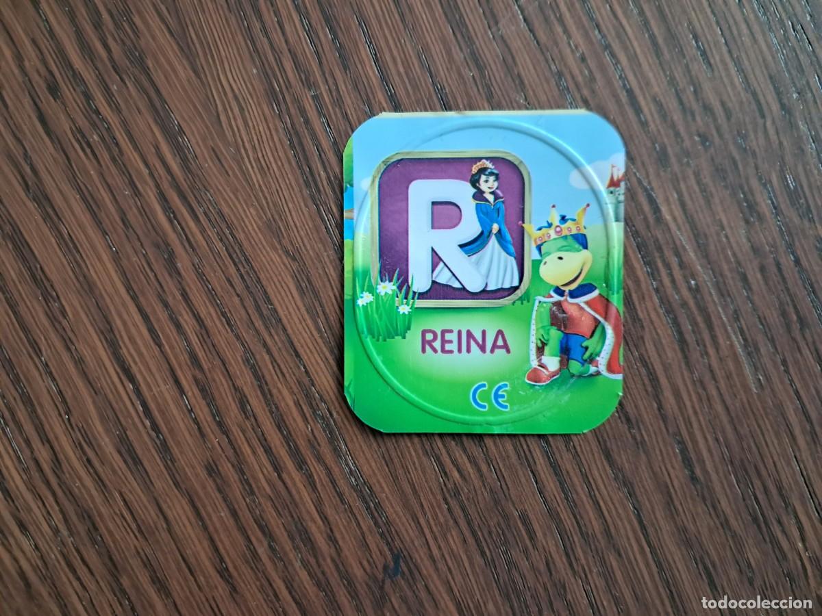 Coleccionismo cromos antiguos: CROMO TAPA DANONINO PETIT DINO DANONE, REINA, ABECEDARIO LETRA R